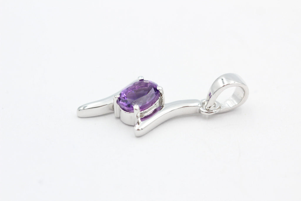 0,72 Carat brasilianischer Amethyst Anhänger 925  Silber  Brasilien