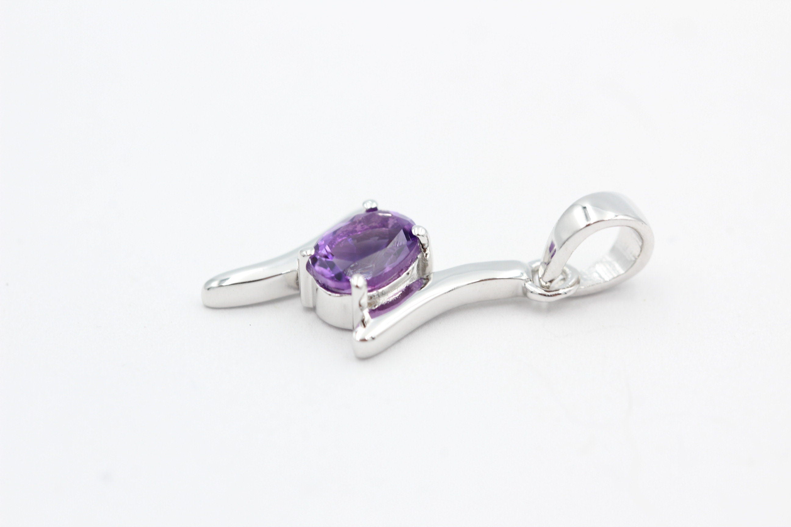 0,72 Carat brasilianischer Amethyst Anhänger 925  Silber  Brasilien