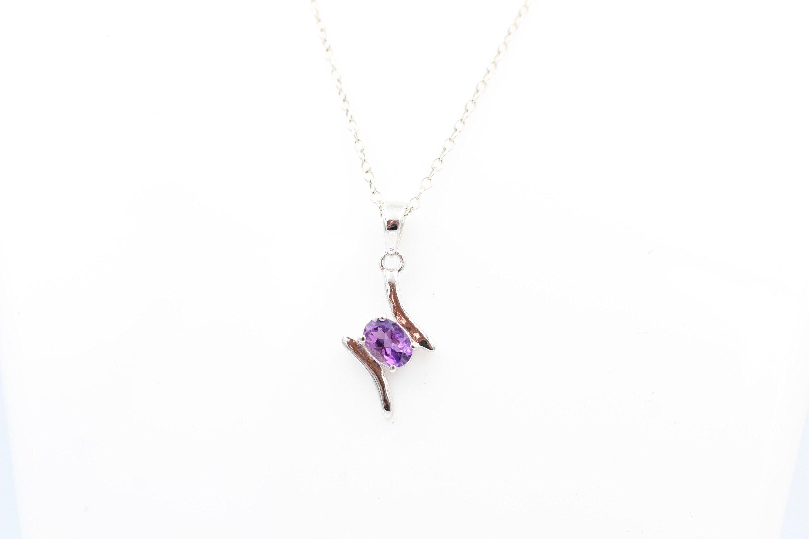 0,72 Carat brasilianischer Amethyst Anhänger 925  Silber  Brasilien