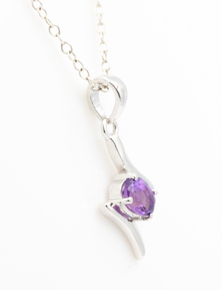 0,72 Carat brasilianischer Amethyst Anhänger 925  Silber  Brasilien