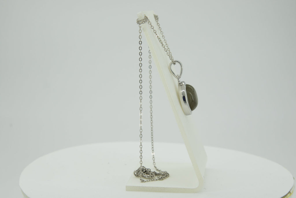 6,0 Carat irrisierender Labradorit Anhanger 925 Silber Edelstein