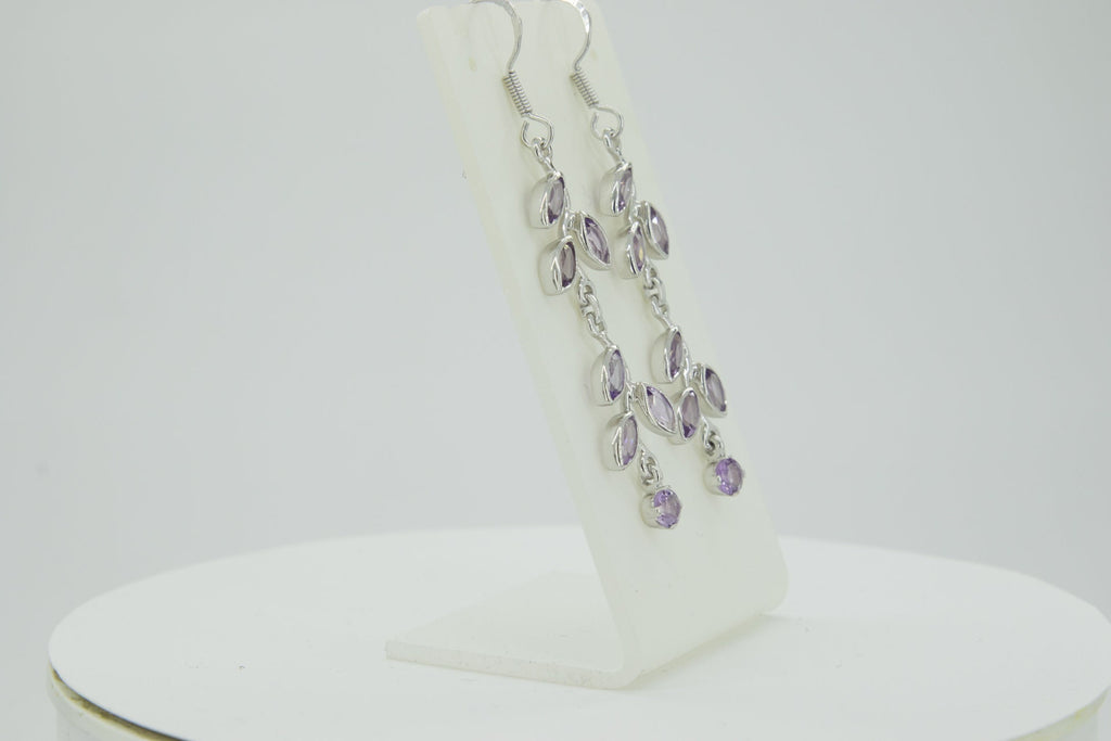 Edle florale 3,6 Carat GranatOhrhanger 928 Silber romantische Ohrhanger Edel