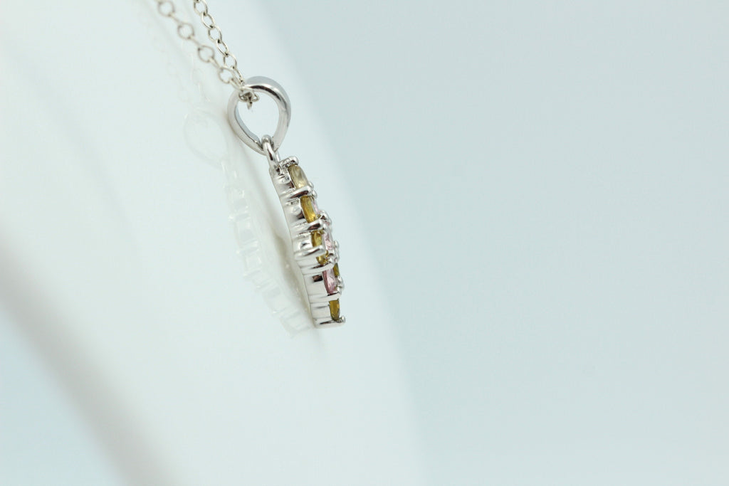 1,65 Carat Multi Turmalin  Anhänger 925 Silber e seltener Turmalin