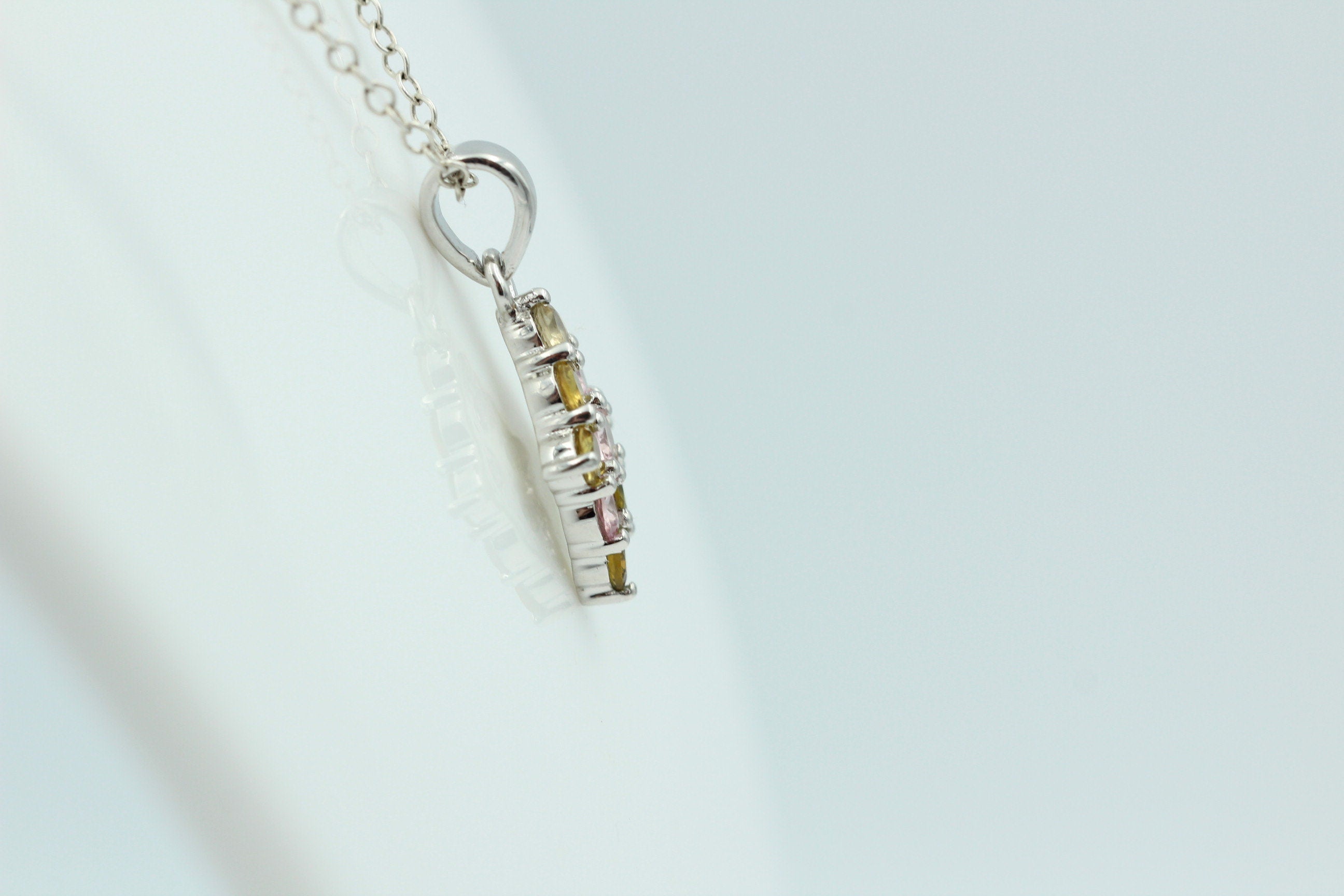 1,65 Carat Multi Turmalin  Anhänger 925 Silber e seltener Turmalin