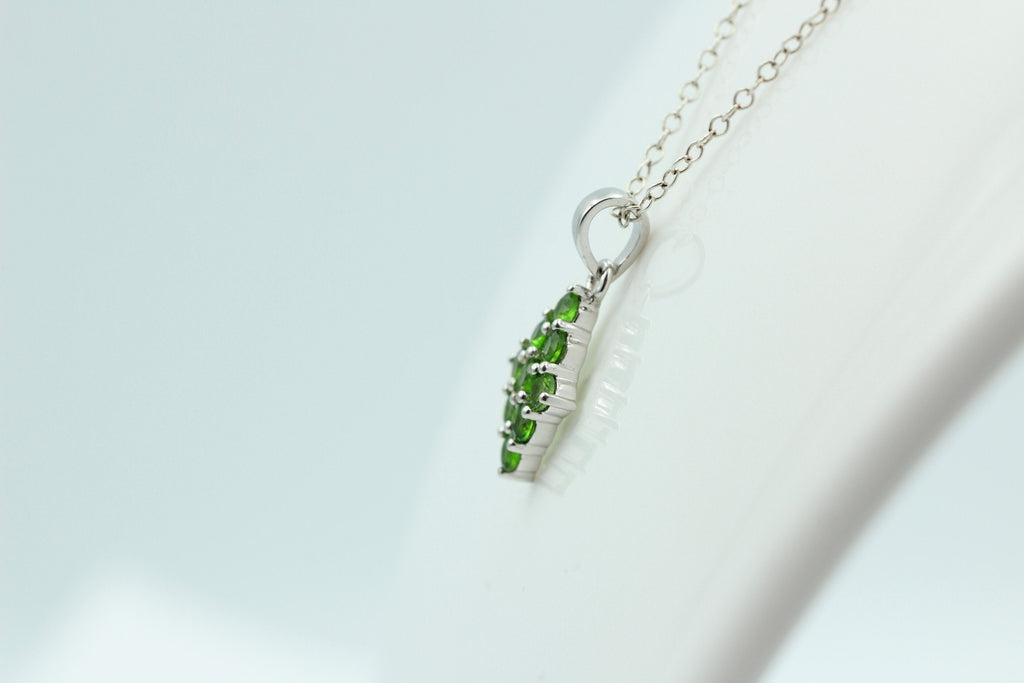 1,75 Carat Chromdiopsid Anhänger 925 Silber  Chrom Diopsid Selten