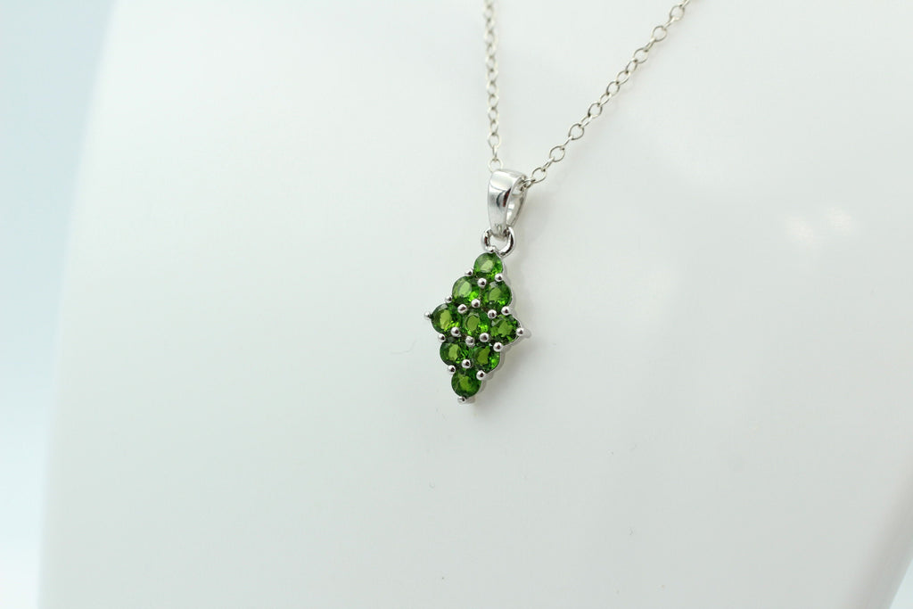 1,75 Carat Chromdiopsid Anhänger 925 Silber  Chrom Diopsid Selten