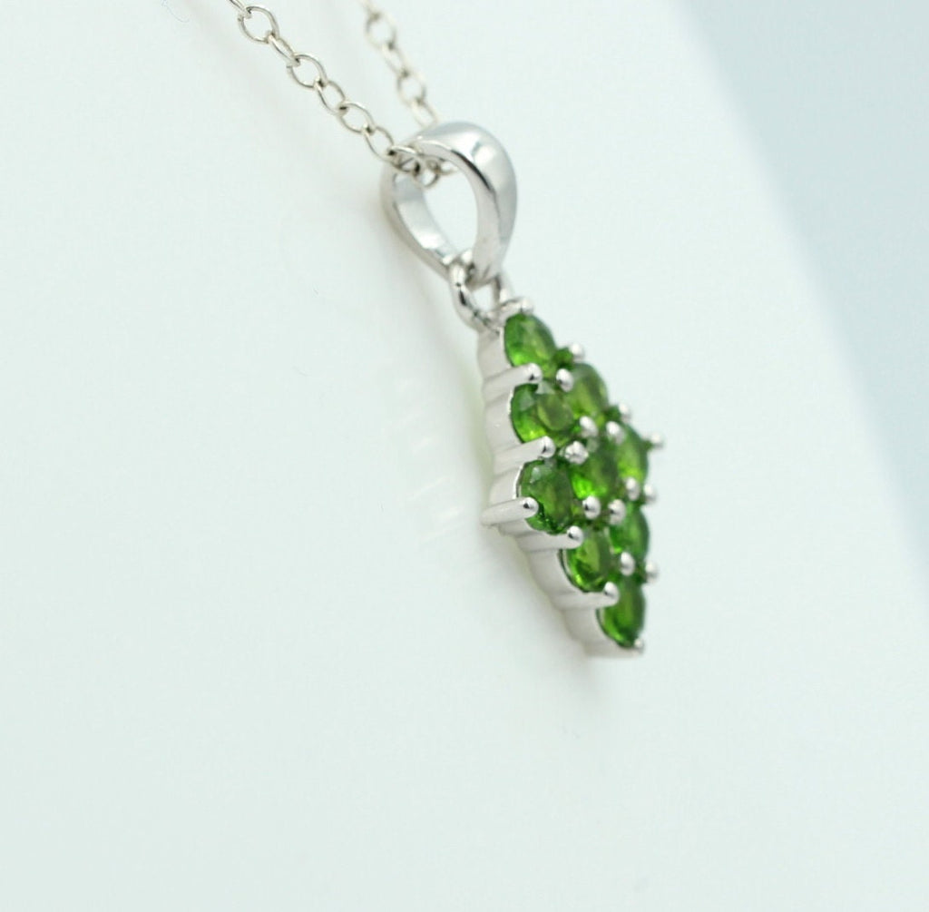 1,75 Carat Chromdiopsid Anhänger 925 Silber  Chrom Diopsid Selten