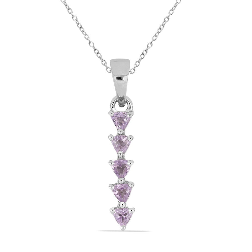 Edler 1,0 Carat bras. Amethyst Anhänger 925 Sterling Silber Collier Kette Top