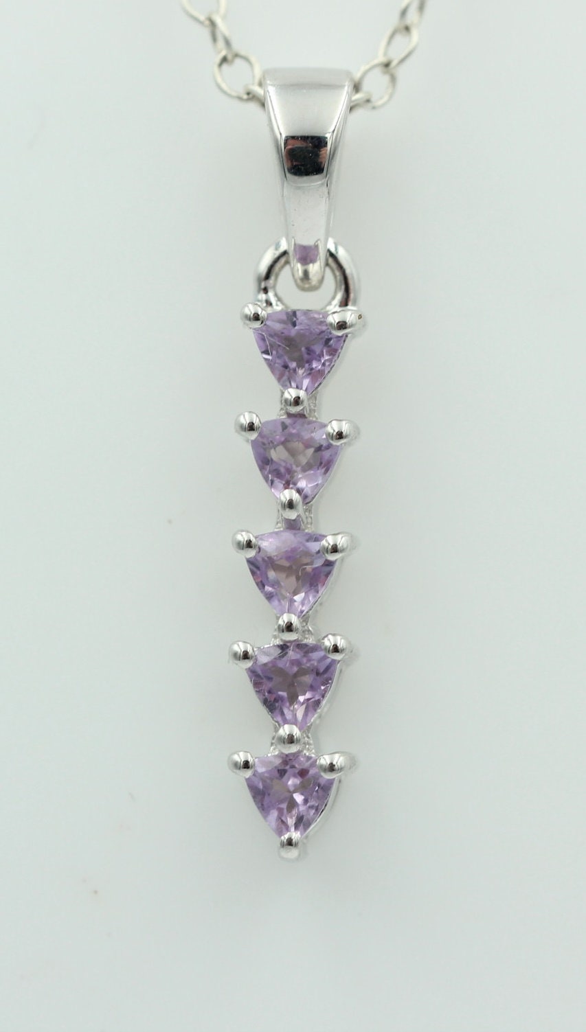 Edler 1,0 Carat bras. Amethyst Anhänger 925 Sterling Silber Collier Kette Top