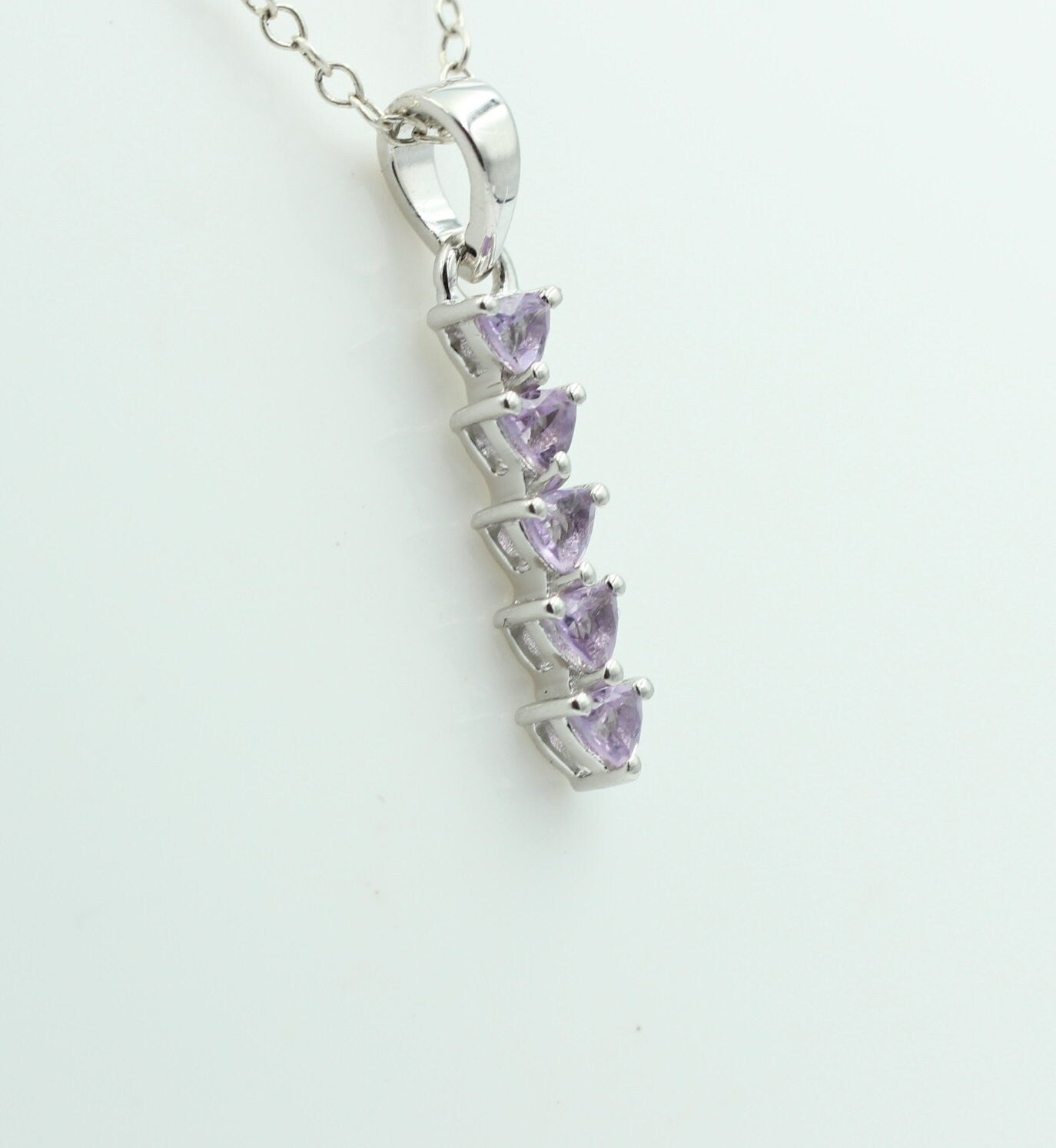 Edler 1,0 Carat bras. Amethyst Anhänger 925 Sterling Silber Collier Kette Top