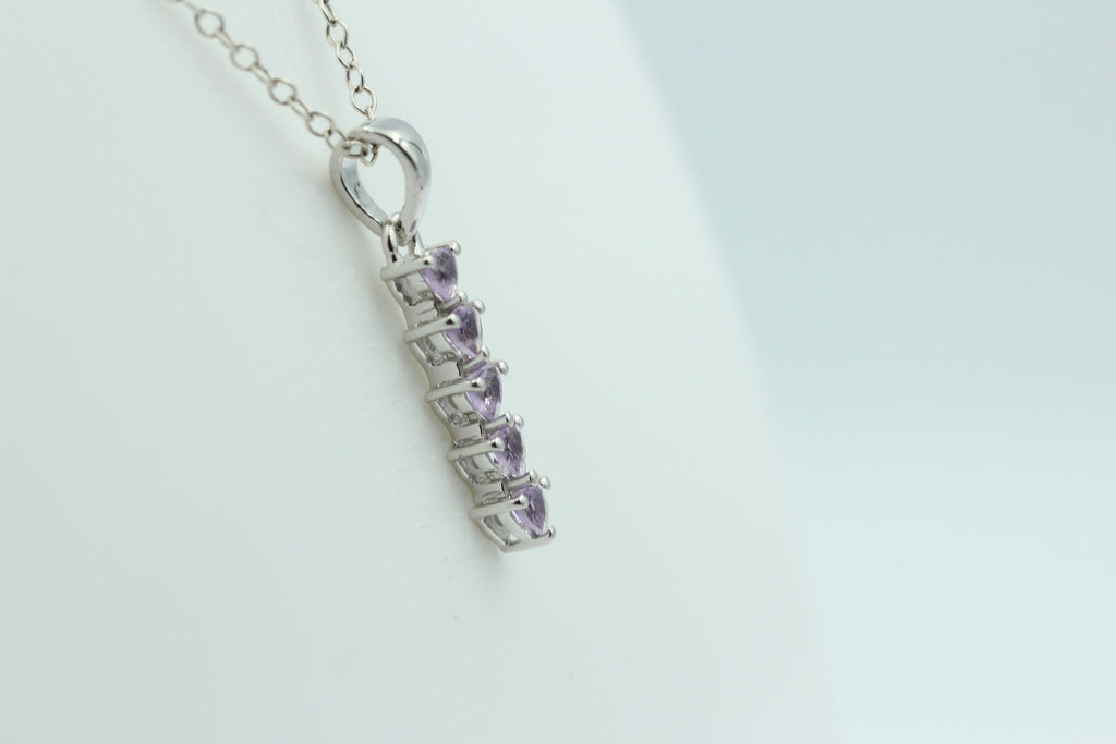 Edler 1,0 Carat bras. Amethyst Anhänger 925 Sterling Silber Collier Kette Top