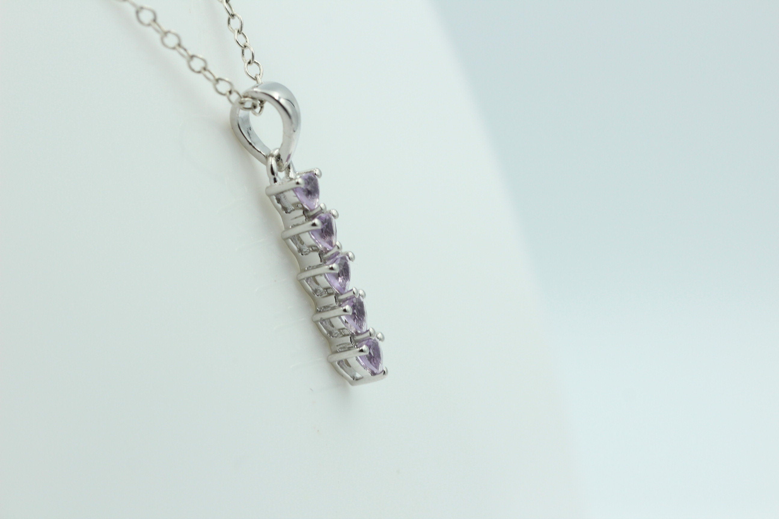 Edler 1,0 Carat bras. Amethyst Anhänger 925 Sterling Silber Collier Kette Top