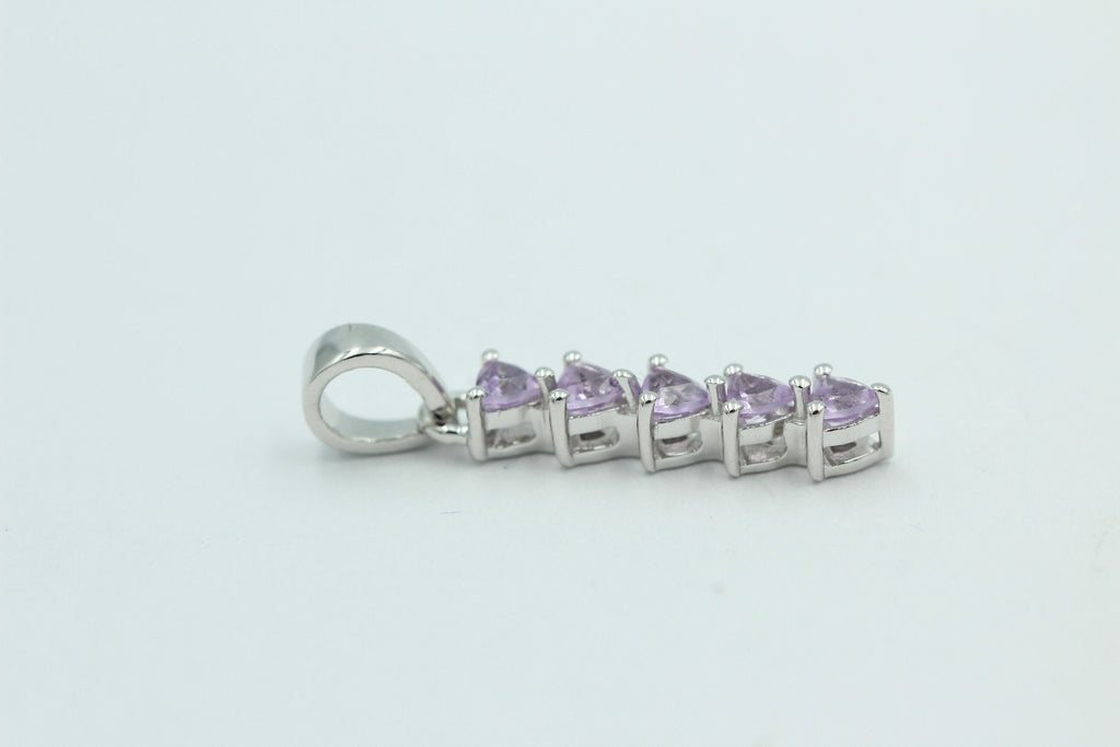 Edler 1,0 Carat bras. Amethyst Anhänger 925 Sterling Silber Collier Kette Top
