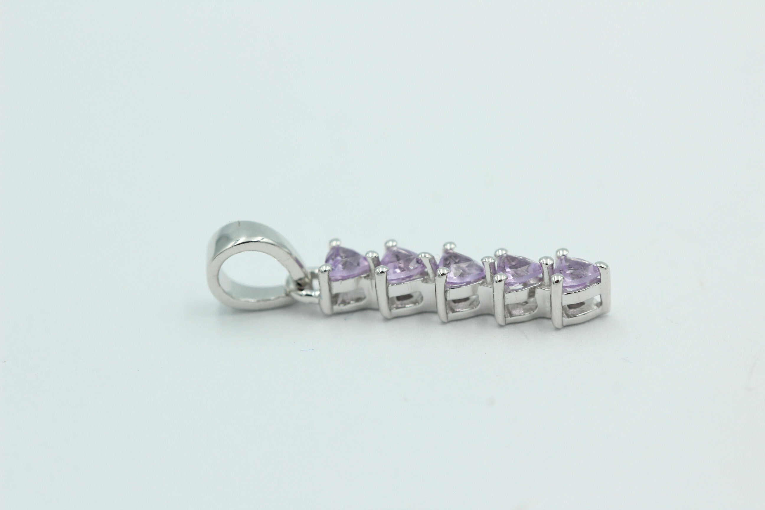 Edler 1,0 Carat bras. Amethyst Anhänger 925 Sterling Silber Collier Kette Top