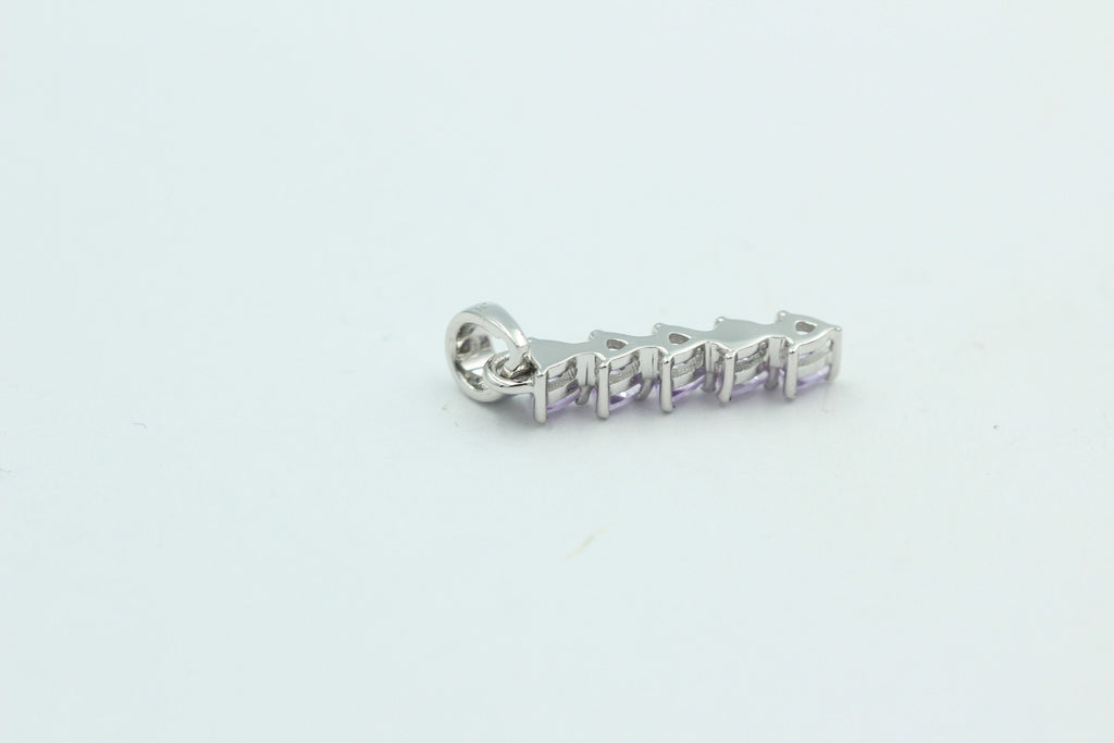 Edler 1,0 Carat bras. Amethyst Anhänger 925 Sterling Silber Collier Kette Top
