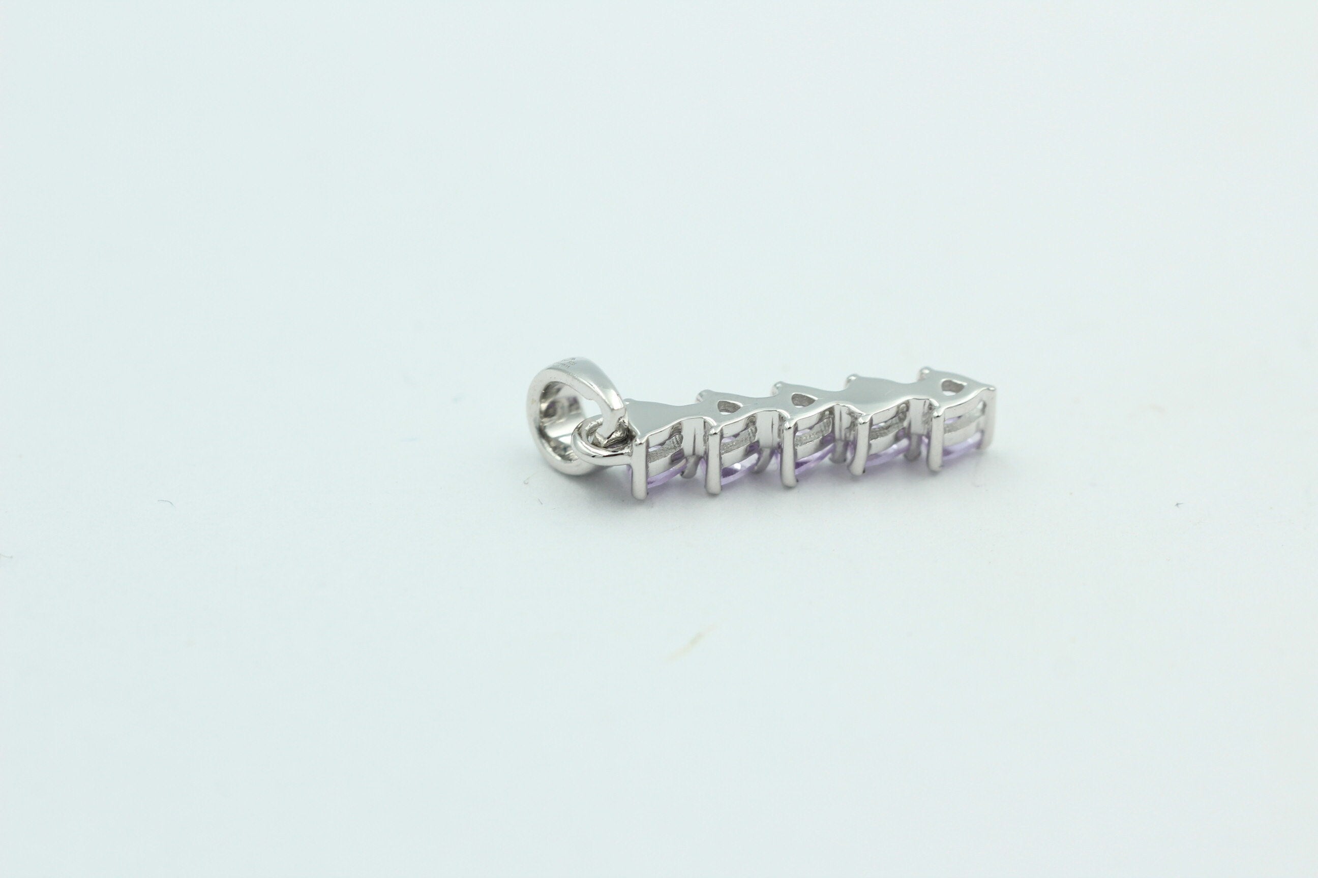 Edler 1,0 Carat bras. Amethyst Anhänger 925 Sterling Silber Collier Kette Top