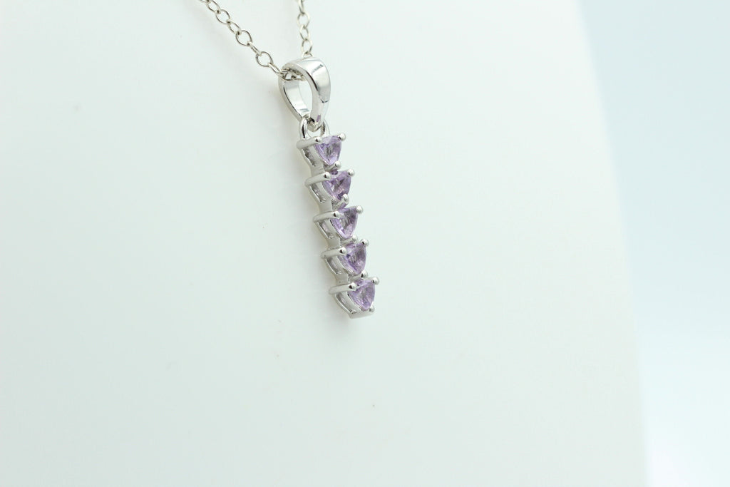 Edler 1,0 Carat bras. Amethyst Anhänger 925 Sterling Silber Collier Kette Top