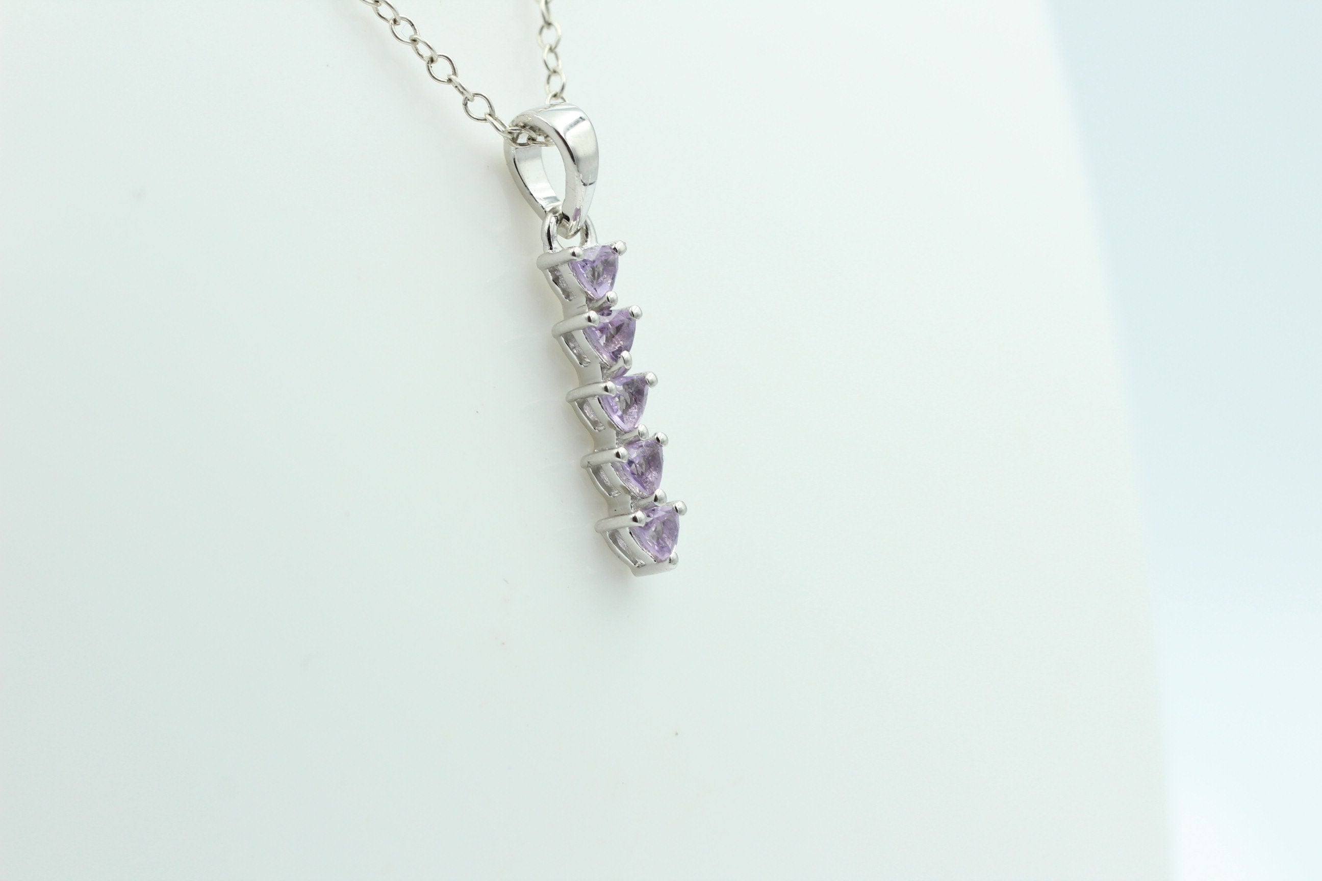 Edler 1,0 Carat bras. Amethyst Anhänger 925 Sterling Silber Collier Kette Top