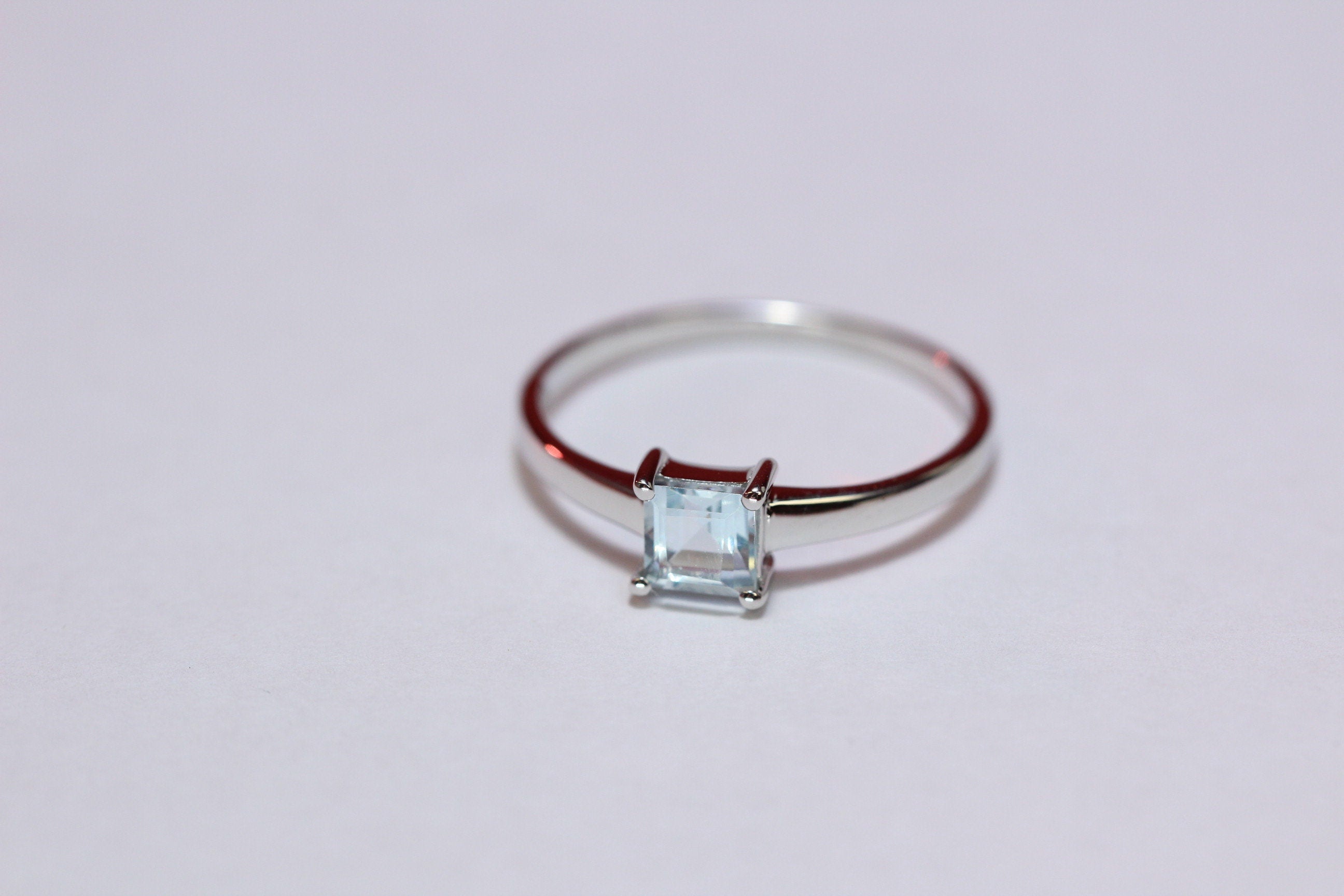 Edler 1,15 Carat Blautopas Ring 925 Silber Fingerring sky blue Grasse 6 / 16,5/ 51,9