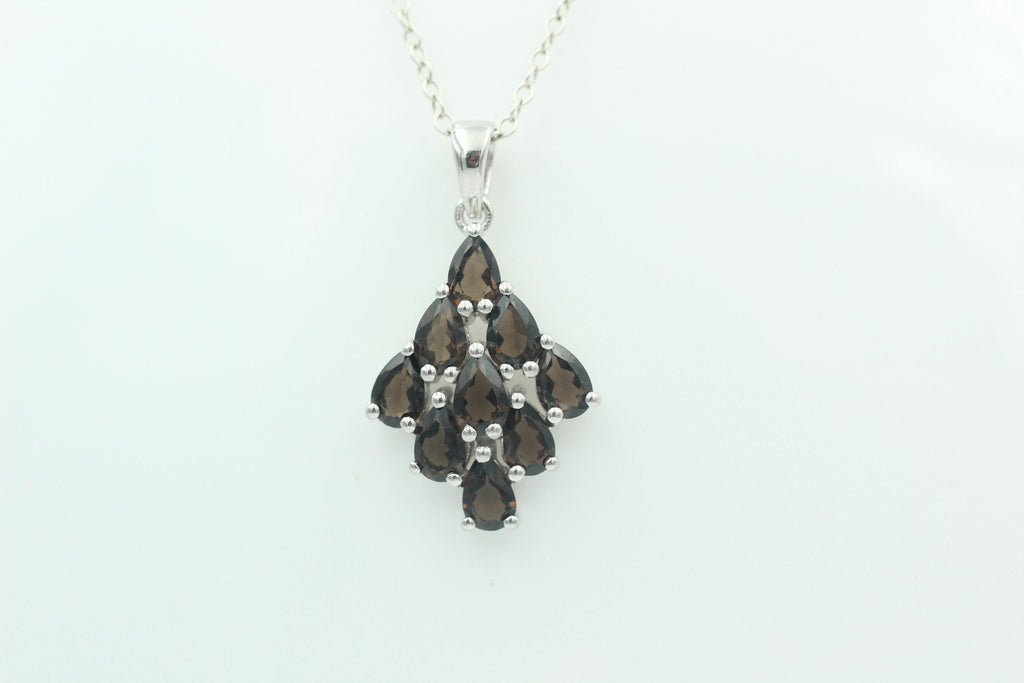 Edler 3,45 Carat Rauchquarz Anhänger 925 Silber  Rauchtopas Edelstein Top  Topas