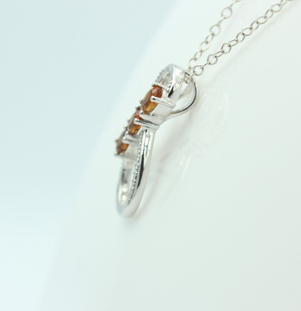 0,72 Carat Madeira Citrin Anhänger Unendlichkeit 925 Silber Infinity