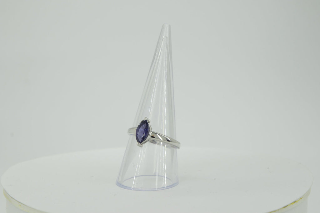 0,83 Carat Iolith Ring 925 Silber Wassersaphir Luchssaphir  Grasse 58 / 8 /18,5