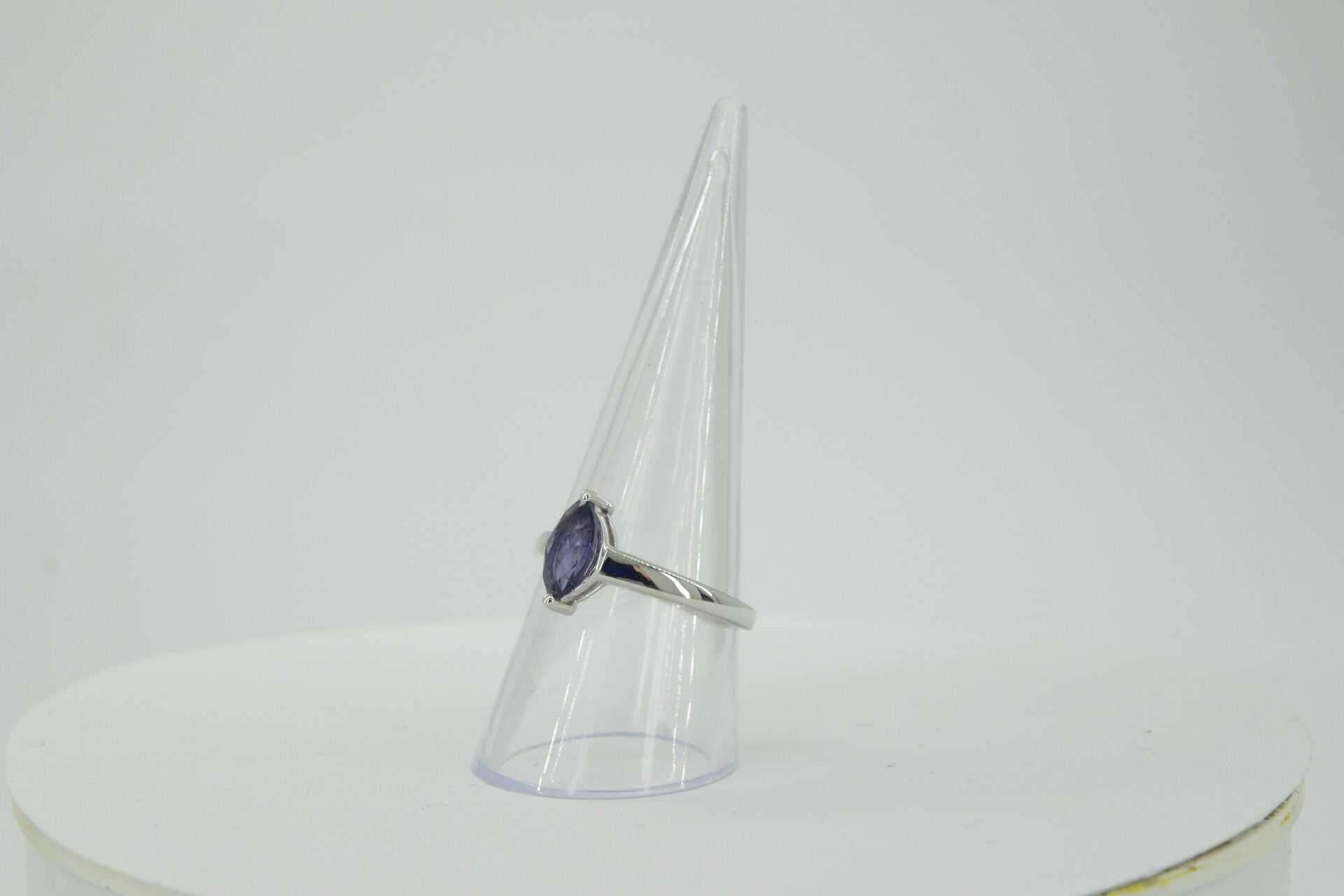 0,83 Carat Iolith Ring 925 Silber Wassersaphir Luchssaphir  Grasse 58 / 8 /18,5