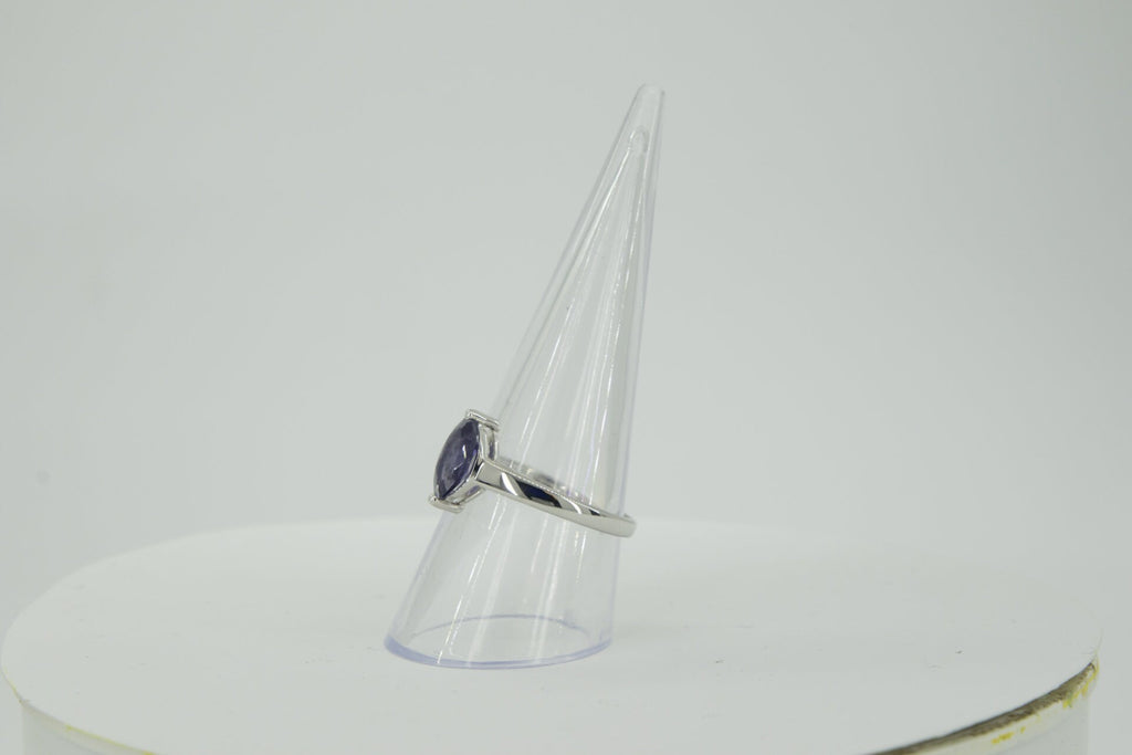 0,83 Carat Iolith Ring 925 Silber Wassersaphir Luchssaphir  Grasse 58 / 8 /18,5