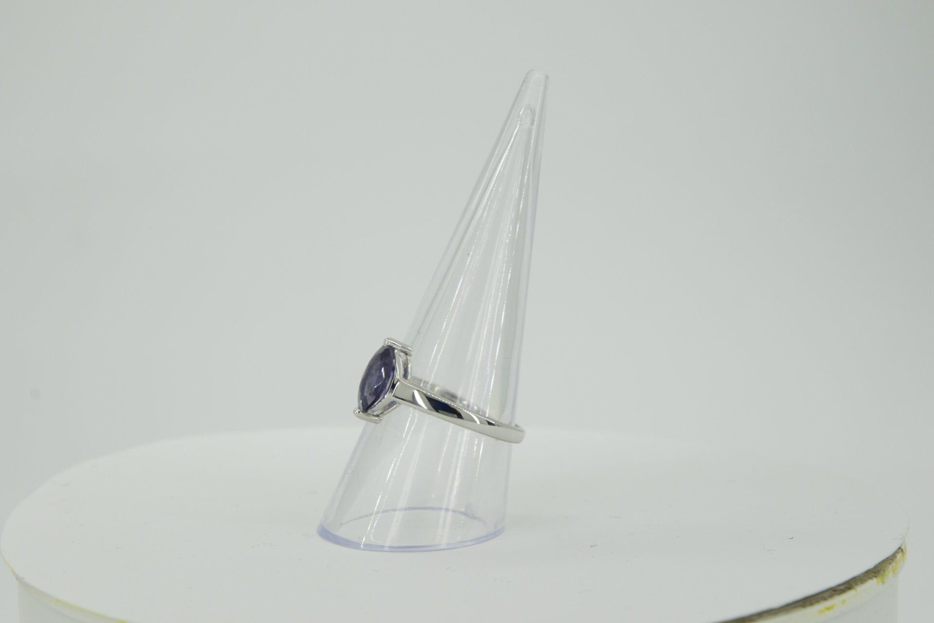 0,83 Carat Iolith Ring 925 Silber Wassersaphir Luchssaphir  Grasse 58 / 8 /18,5