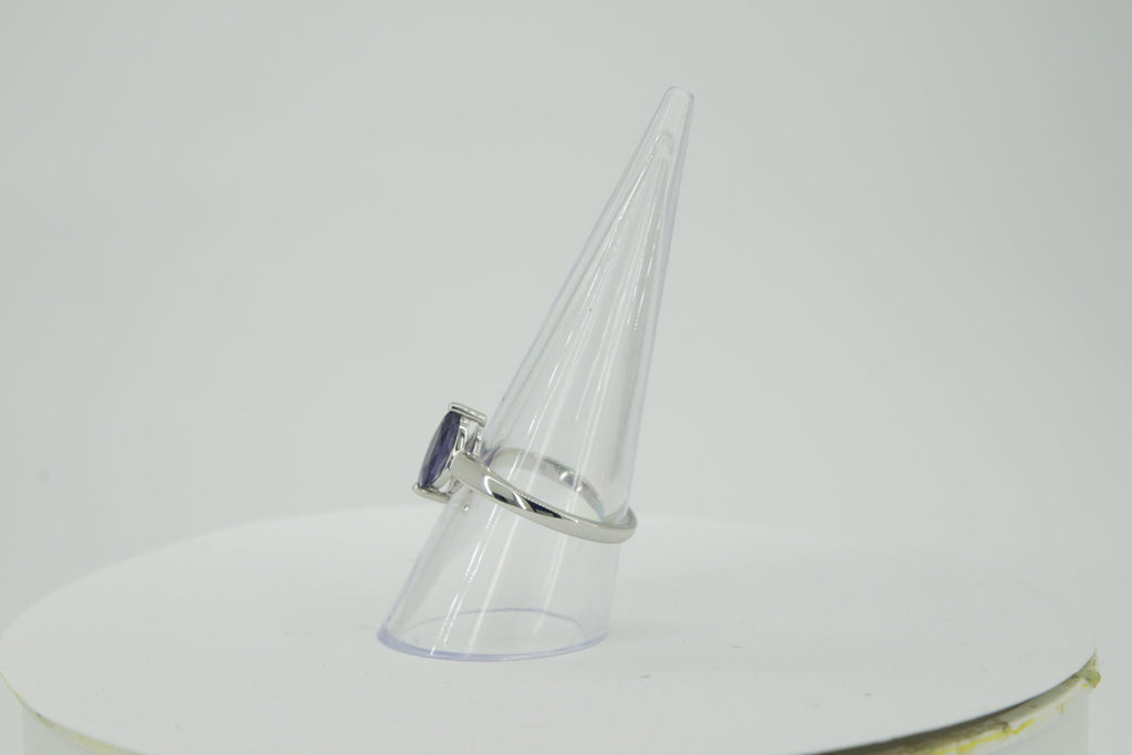 0,83 Carat Iolith Ring 925 Silber Wassersaphir Luchssaphir  Grasse 58 / 8 /18,5