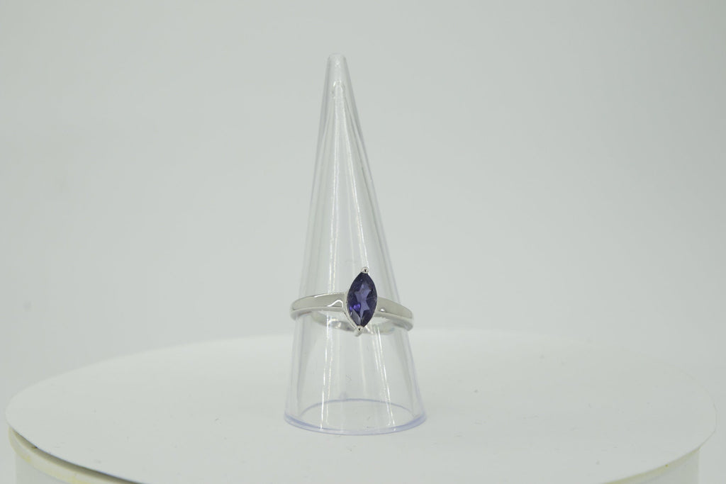 0,83 Carat Iolith Ring 925 Silber Wassersaphir Luchssaphir  Grasse 58 / 8 /18,5