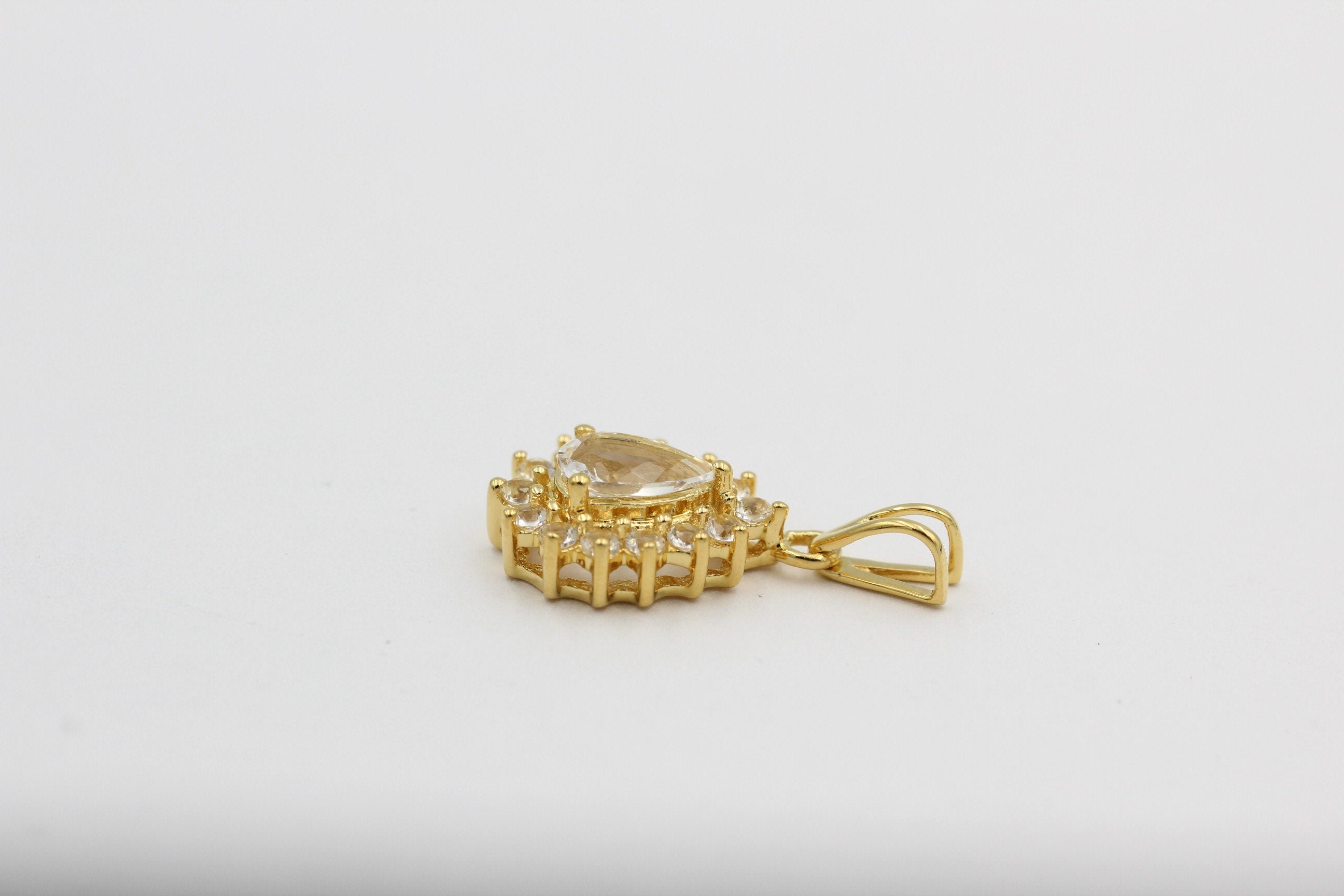 Edler 1,35 Carat  Weißtopas Anhänger 925 Silberweißer Topas Top