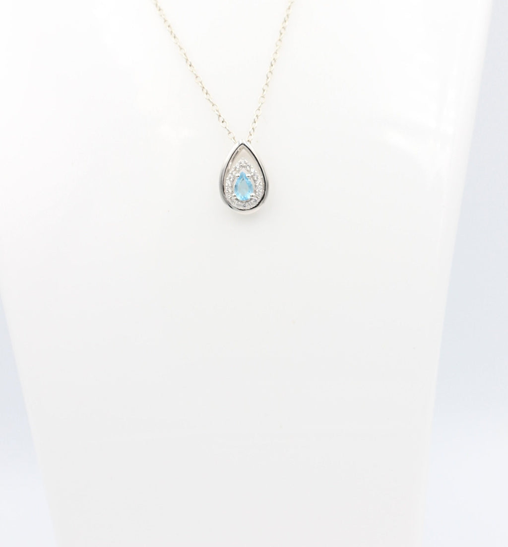 Edler 0,51 Carat schweizblauer Topas Anhänger 925 Silber  Topas