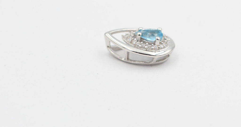 Edler 0,51 Carat schweizblauer Topas Anhänger 925 Silber  Topas