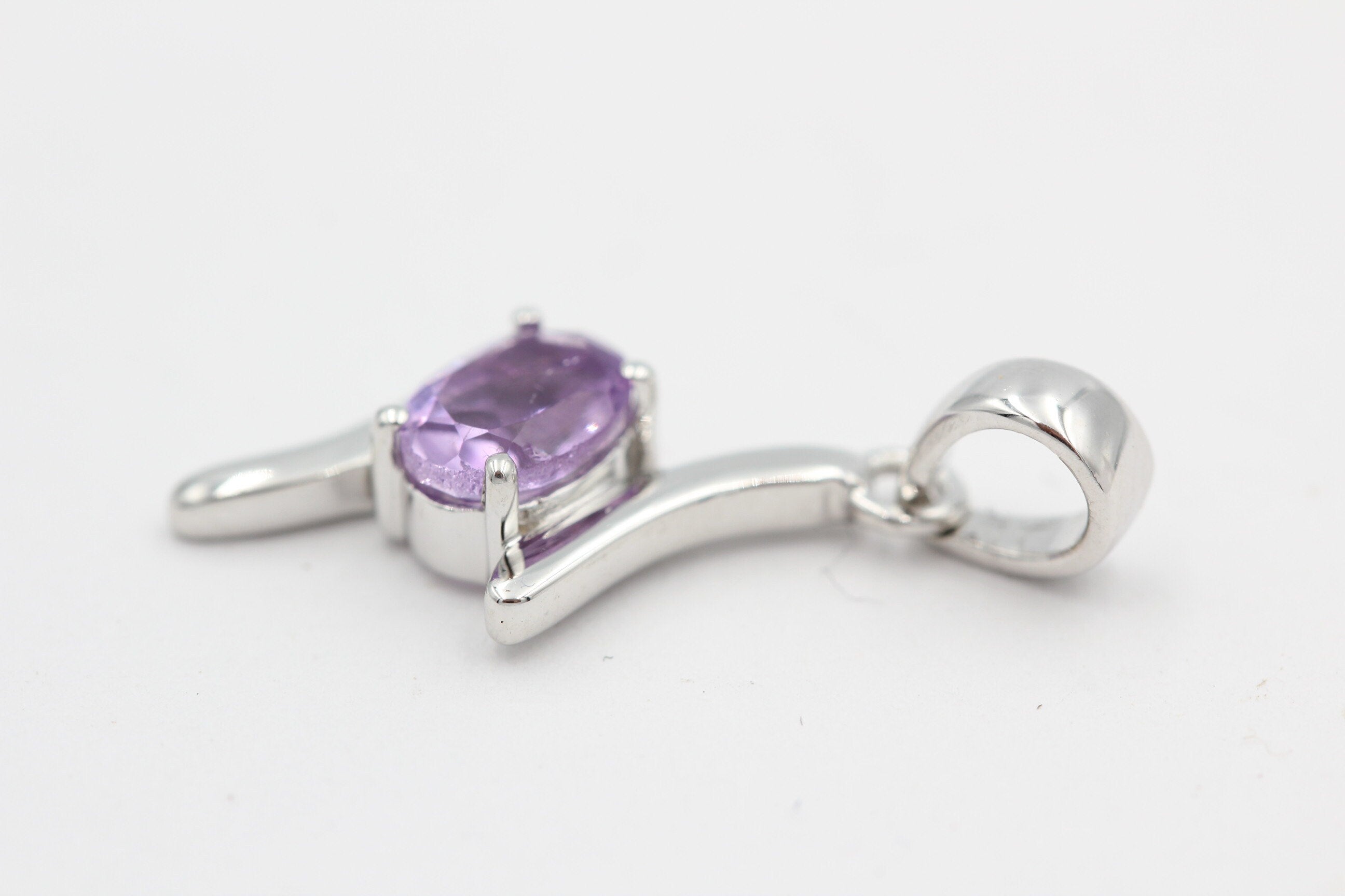Edler 0,72 Carat pinker Amethyst Anhänger 925 Silber  pinkfarbener Amethyst