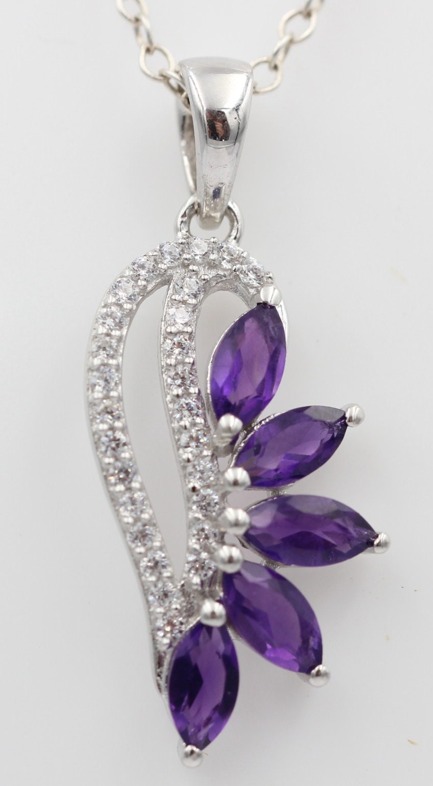 1,26 Carat afrikanischer Amethyst Anhänger 925 Silber  Edelstein aus Afrika