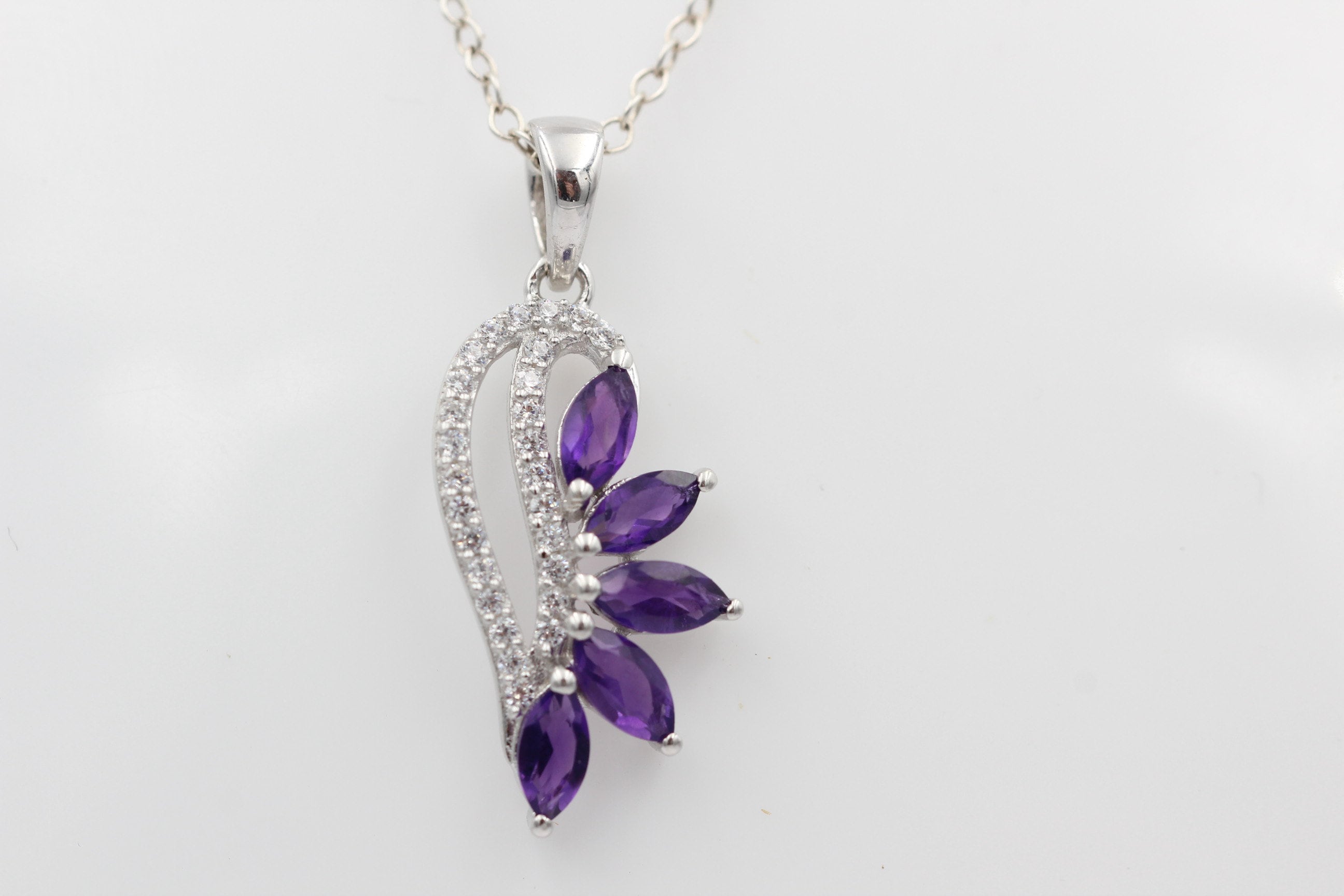 1,26 Carat afrikanischer Amethyst Anhänger 925 Silber  Edelstein aus Afrika