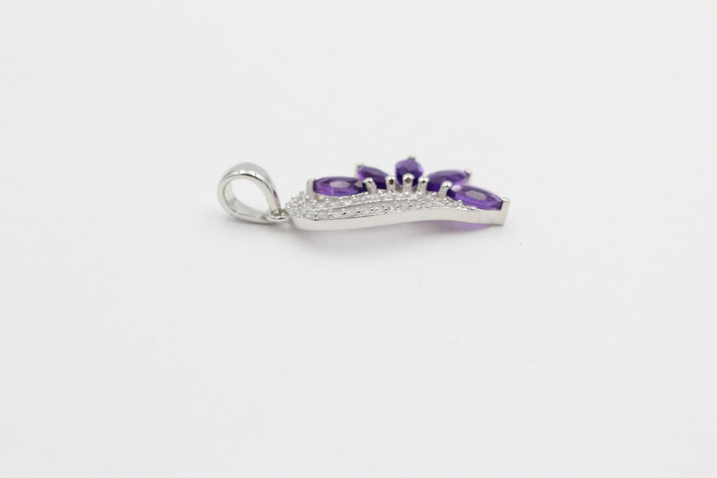 1,26 Carat afrikanischer Amethyst Anhänger 925 Silber  Edelstein aus Afrika