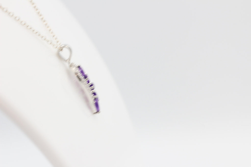 1,26 Carat afrikanischer Amethyst Anhänger 925 Silber  Edelstein aus Afrika
