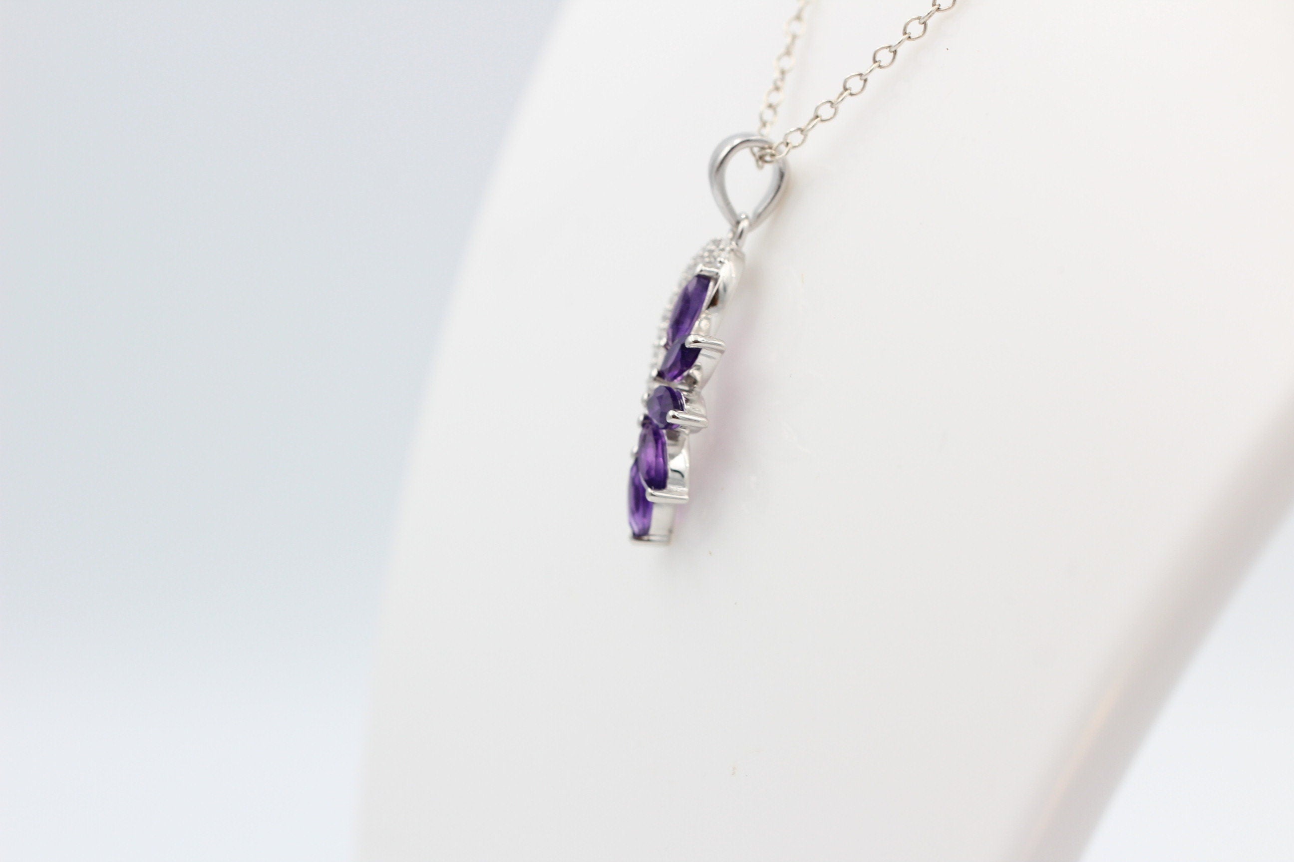 1,26 Carat afrikanischer Amethyst Anhänger 925 Silber  Edelstein aus Afrika