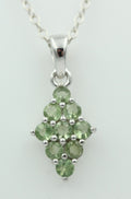 1,68 Carat güner Saphir Anhänger 925 Silber Collier Kette Saphiranhänger Top