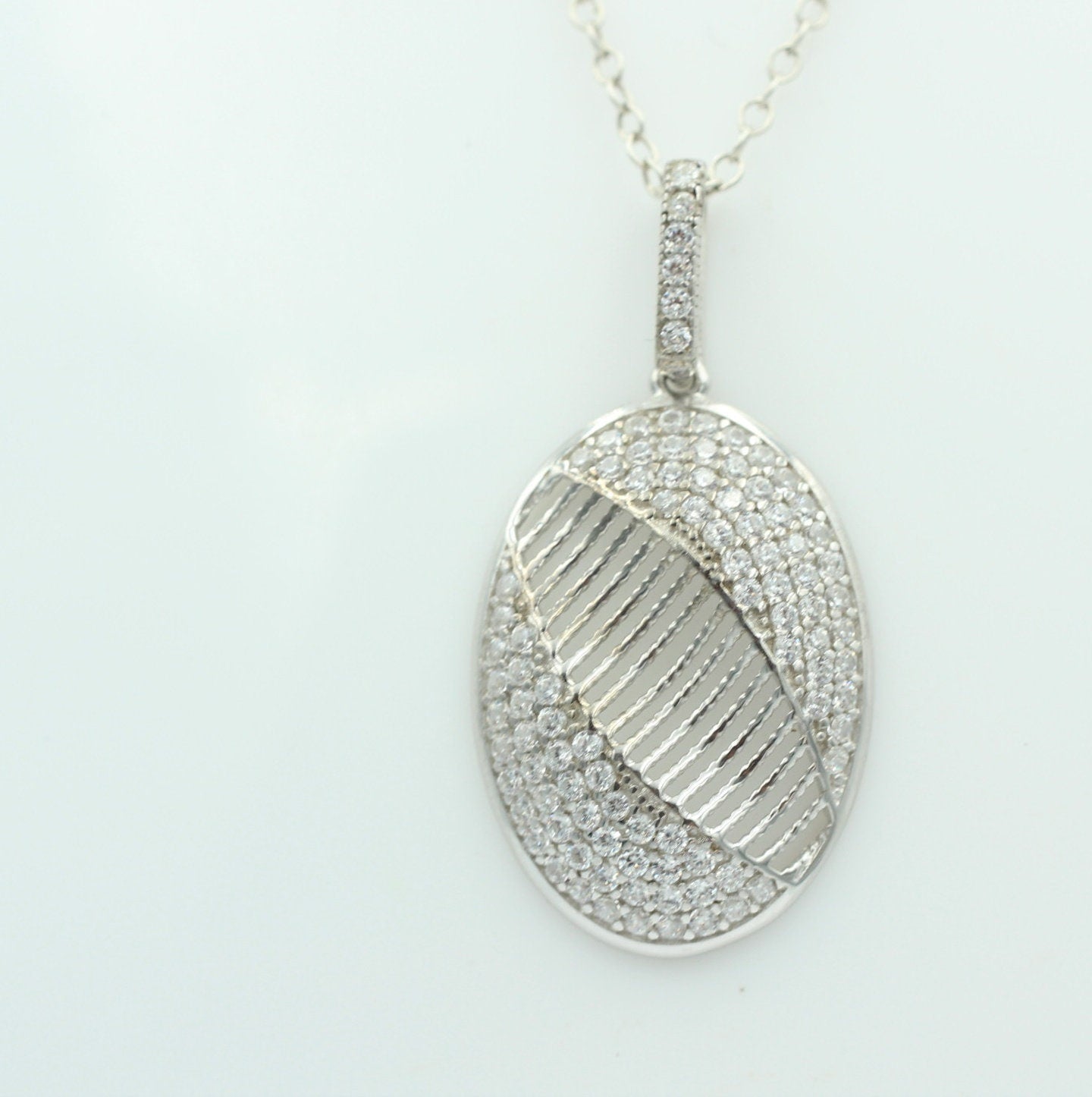 Anhänger mit Zirkonias 925 Silber Cubic Zirkon Silberanhänger Collier Kette Top