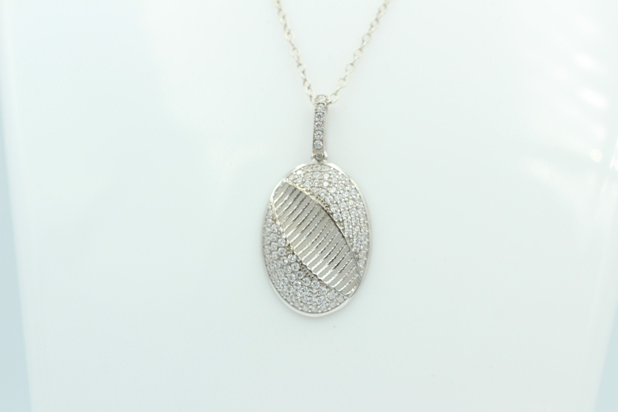 Anhänger mit Zirkonias 925 Silber Cubic Zirkon Silberanhänger Collier Kette Top