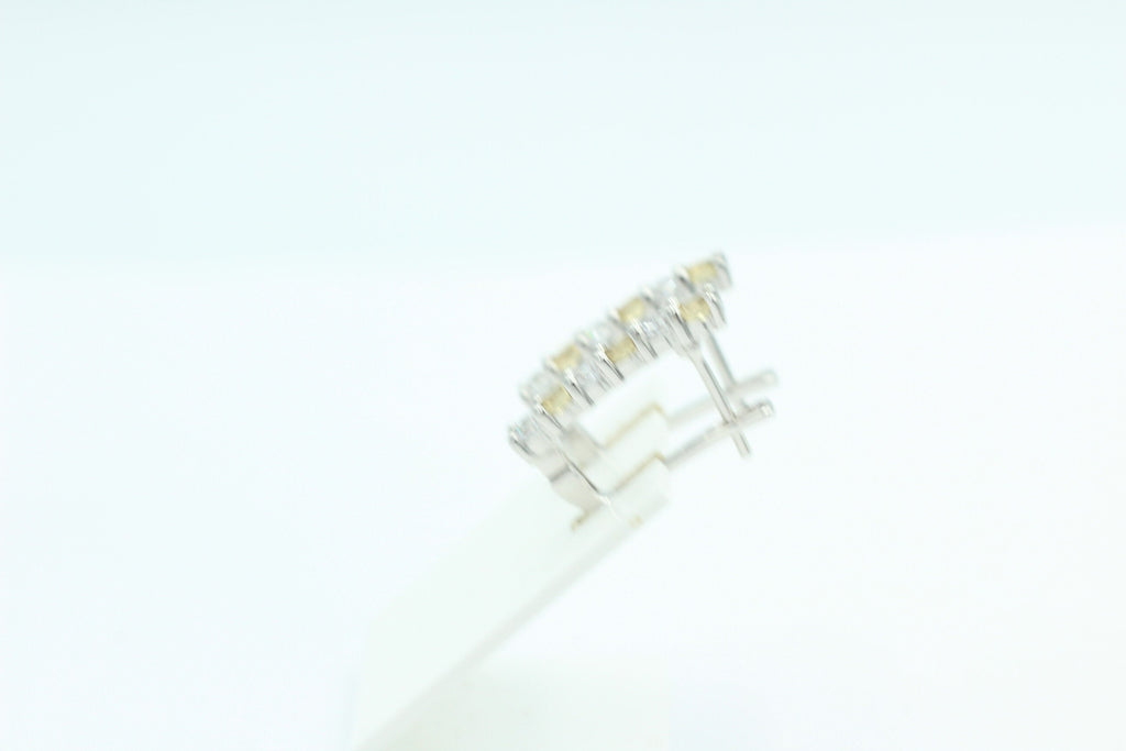 Edle 1,1 Carat Honigquarz Ohrschmuck 925 Silber Honigquarz mit Zirkonia