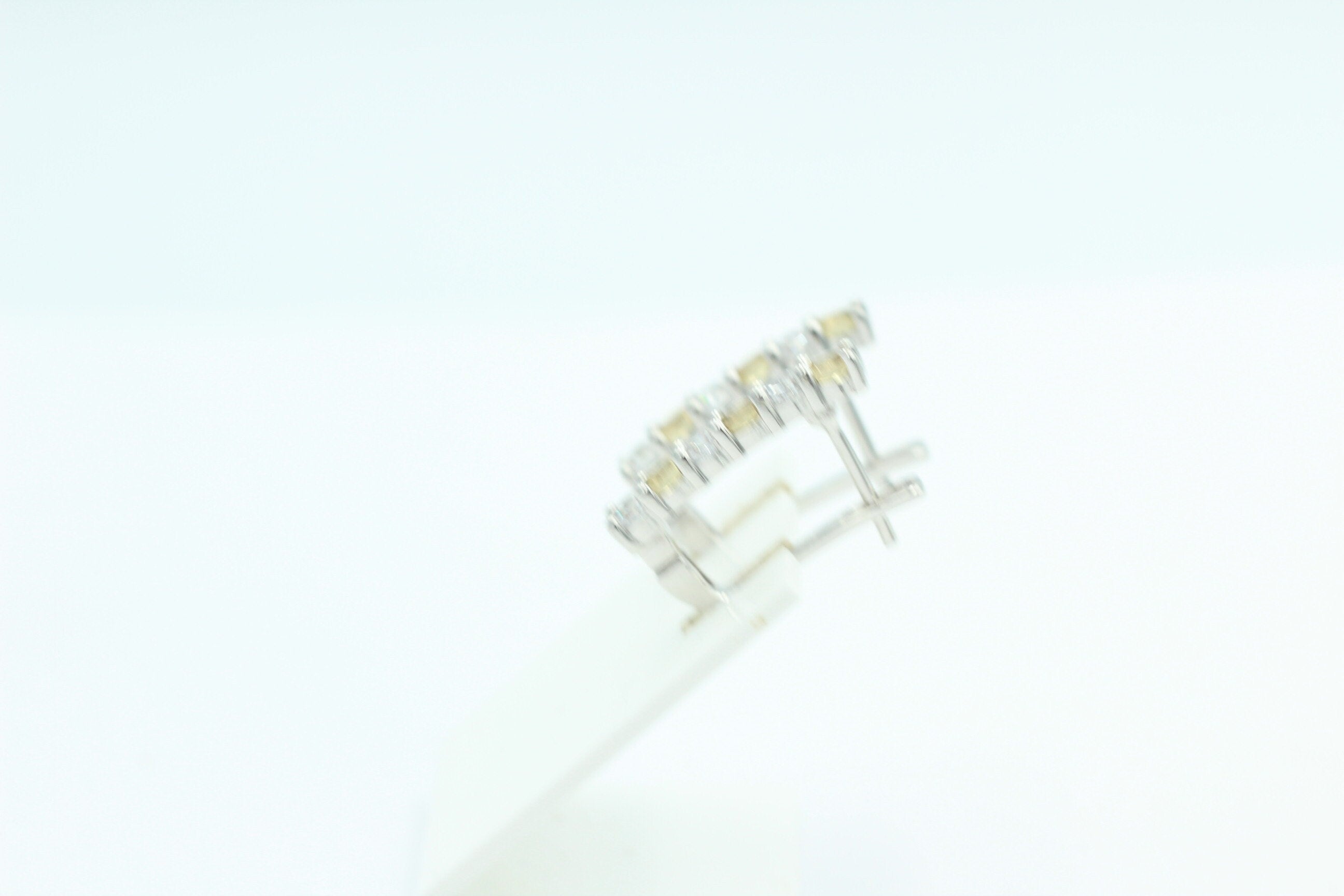 Edle 1,1 Carat Honigquarz Ohrschmuck 925 Silber Honigquarz mit Zirkonia
