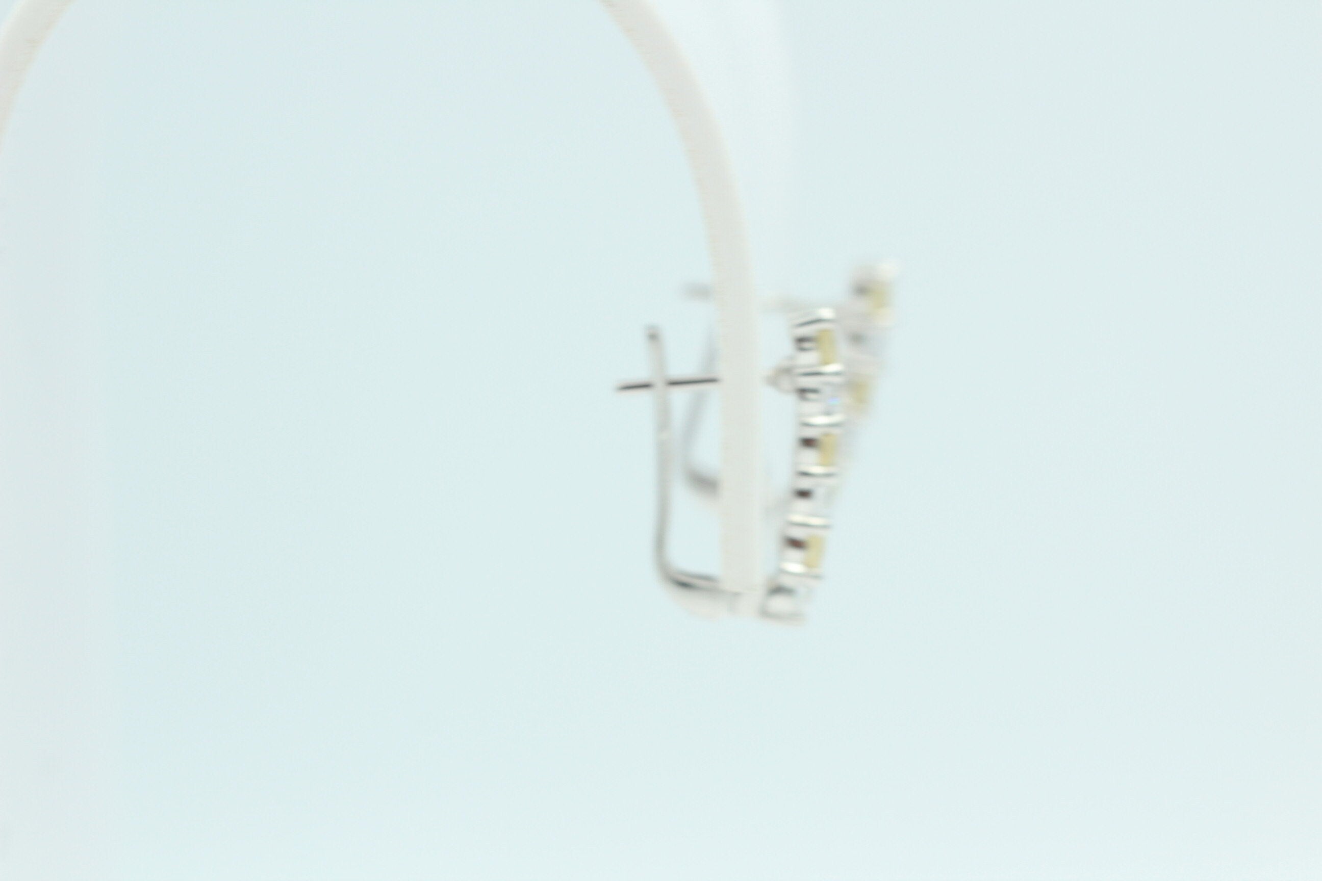 Edle 1,1 Carat Honigquarz Ohrschmuck 925 Silber Honigquarz mit Zirkonia