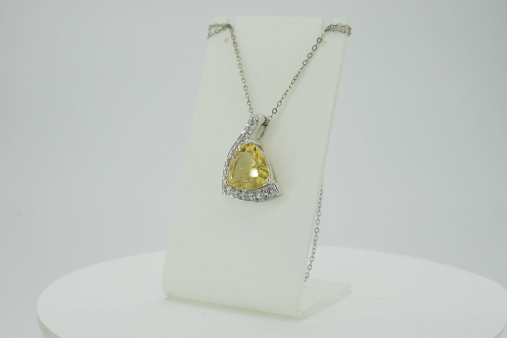Edler 4,85 Carat Citrin weisstopas Anhanger 925 Silber weisser Topas