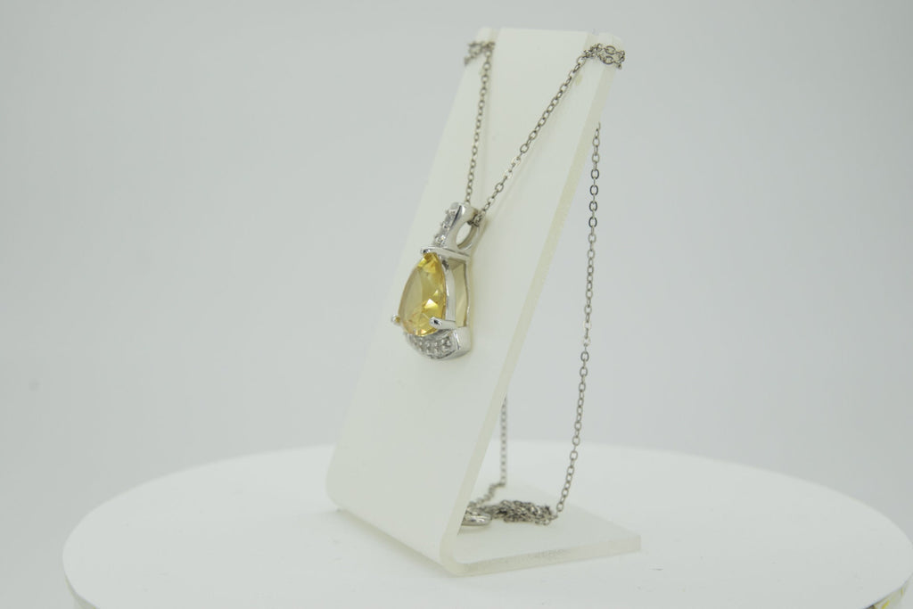 Edler 4,85 Carat Citrin weisstopas Anhanger 925 Silber weisser Topas