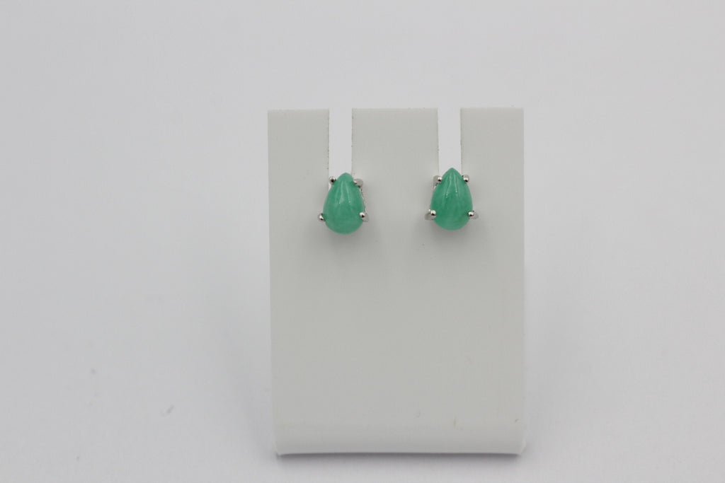 Edler 0,95 Carat Smaragd Ohrstecker 925 Silber Unisex Smaragdohrstecker top