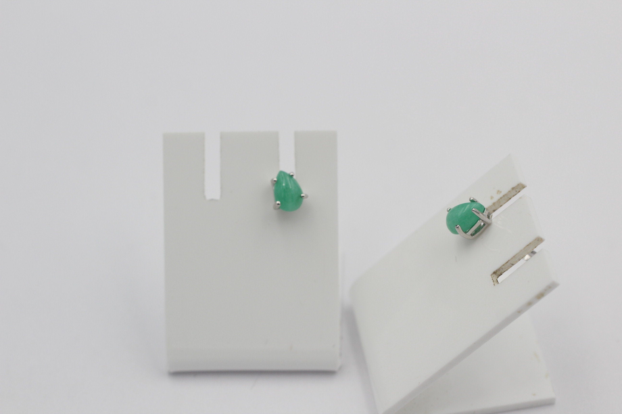Edler 0,95 Carat Smaragd Ohrstecker 925 Silber Unisex Smaragdohrstecker top